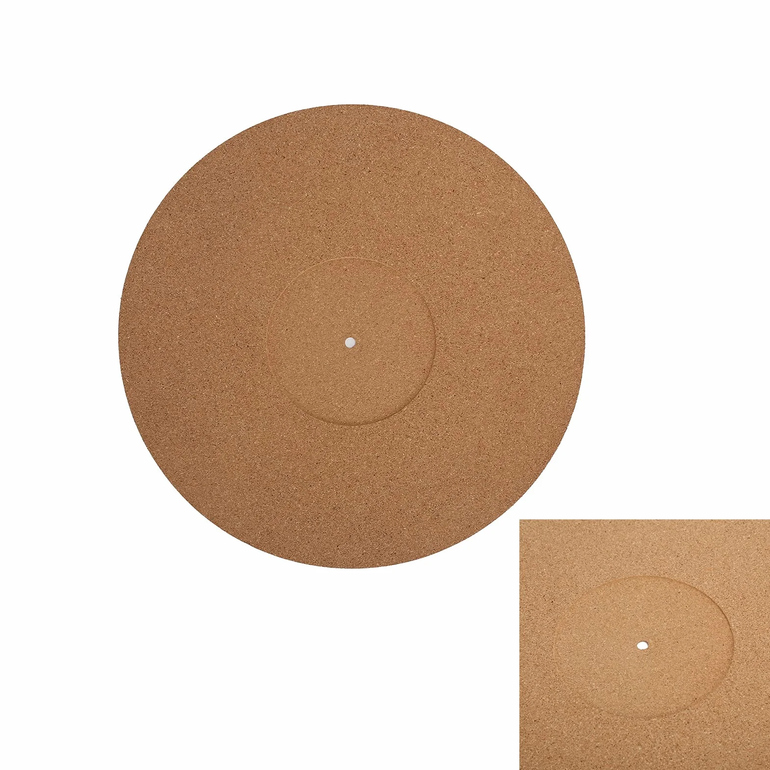 Mata do Talerza Gramofonu Miękki Korek, Gramofon Slipmat Antystatyczna Mata Korkowa 12-calowy Korkowy Gramofon LP Slipmat Uniwersalny do Podkładki Pod Płytę Winylową, Poprawia Dźwięk i Zmniejsza Hałas
