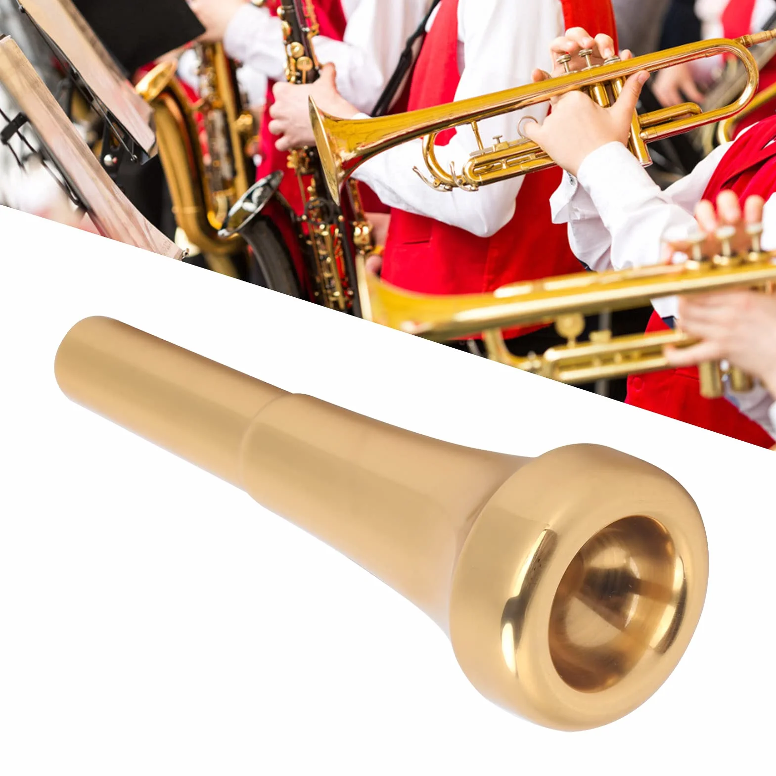 1 Szt. Złoty Ustnik do Trąbki 7C 5C 3C Opcjonalny Ustnik do Instrumentów Muzycznych dla Początkujących(5C)