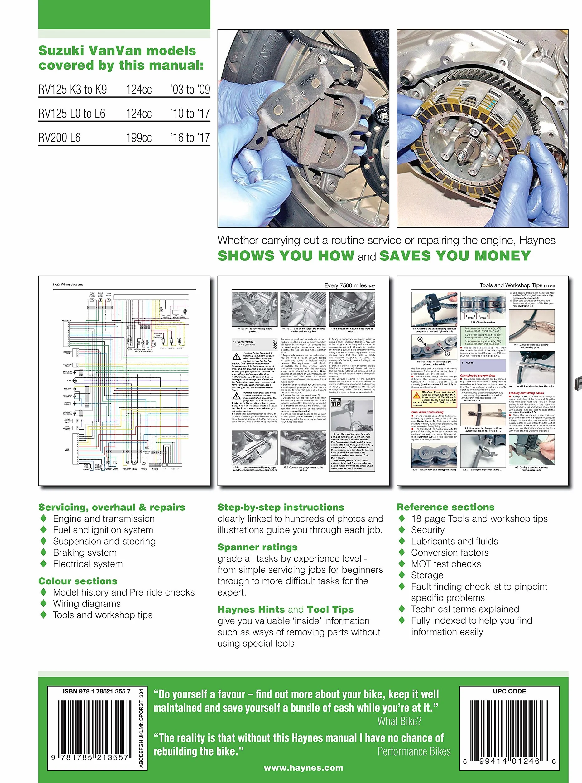 Suzuki RV125/200 VanVan (03 - 17) Haynes Repair Manual