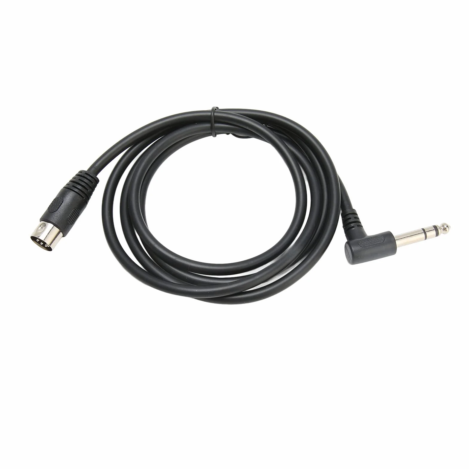 Kabel 1/4 Cala do DIN 5 Pin, 90 Stopni 6.35mm Męski na MIDI 5Pin Męski TRS Stereofoniczny Kabel Audio do Głośnika, Wzmacniacza, Miksera, Klawiatury MIDI, 4,9 Stopy