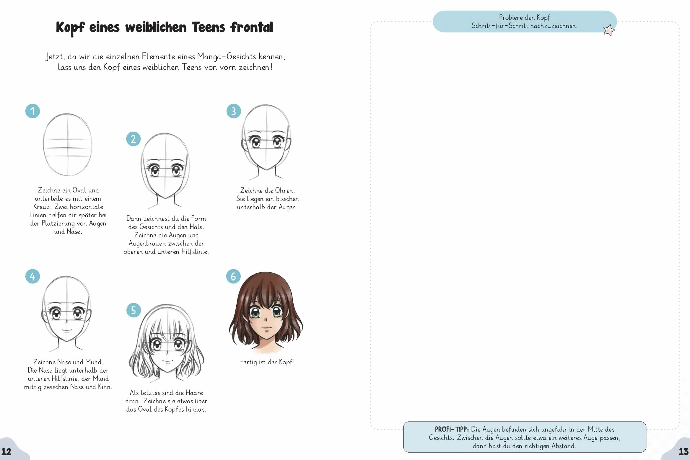 Manga Zeichnen lernen I Schritt-für-Schritt-Anleitung: Manga Zeichnen inkl. Kawaii-Techniken & 80 Sticker
