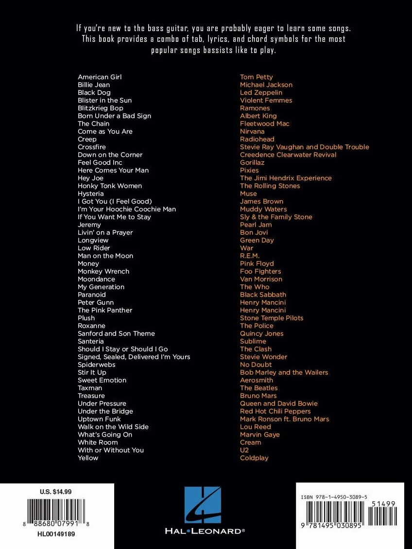 First 50 Songs You Should Play on Bass