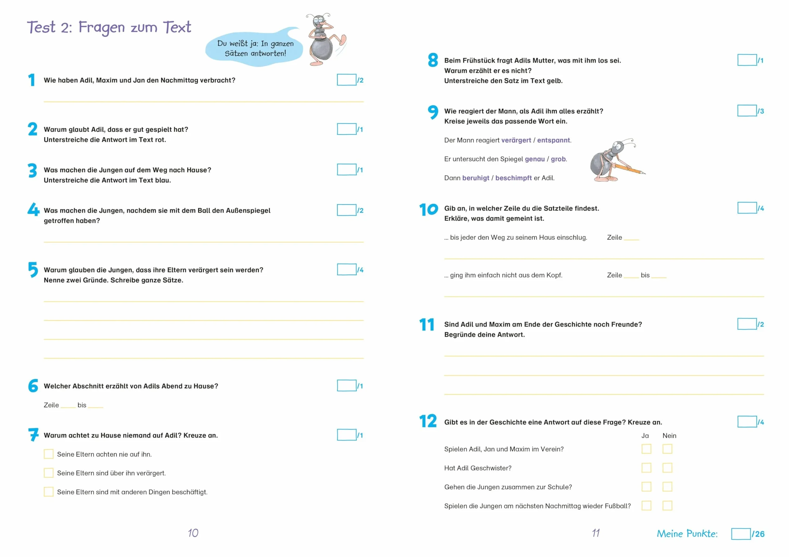 Fit für Lesetests 4. Klasse. Mein Testheft: Texte sicher verstehen und Lesetests erfolgreich meistern