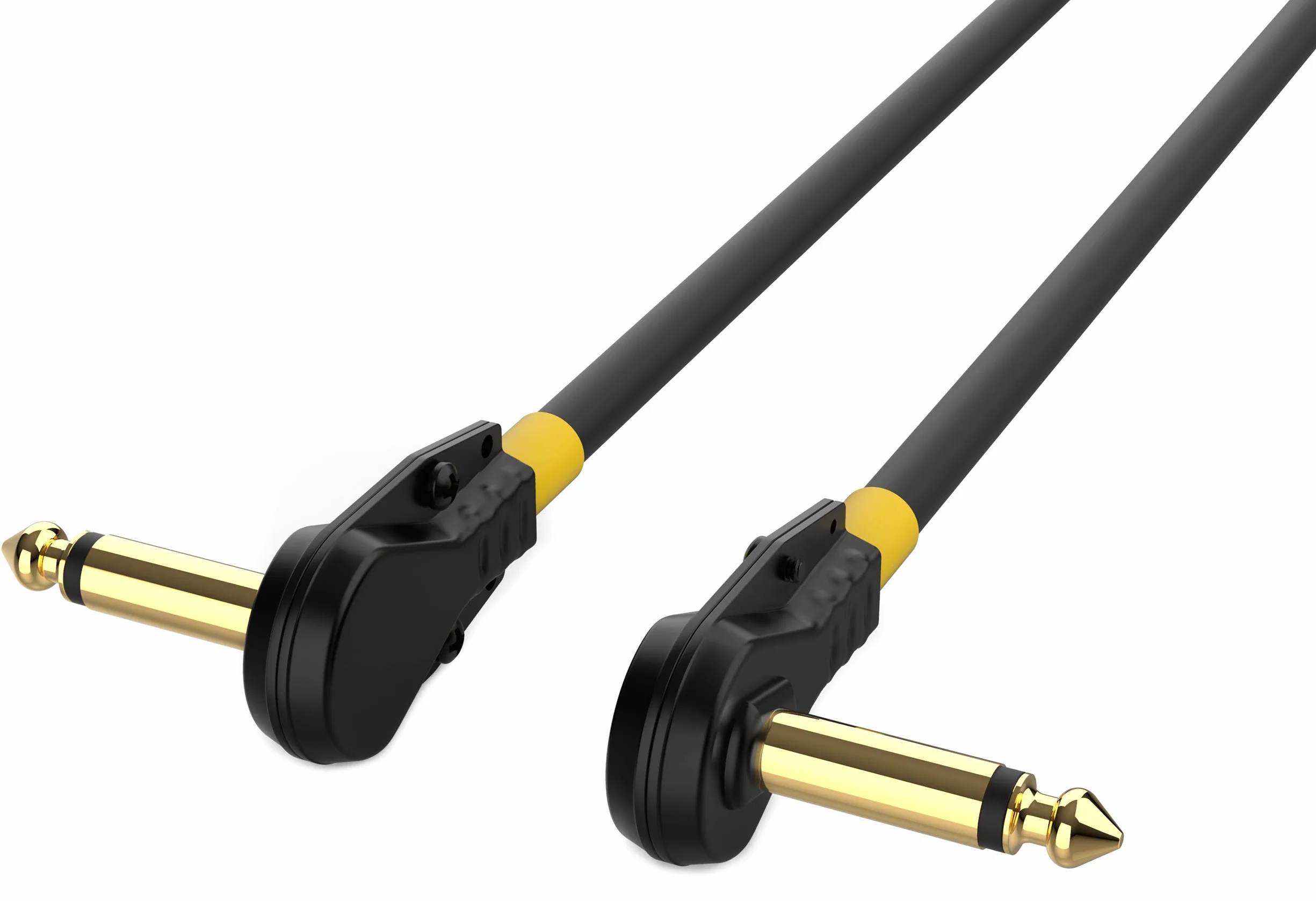 Monkey Loop - lewy pedał Guitar Pro Patch - kabel jack kątowy kątowy Jack - długość 10 cm - średnica 6 mm - kolor czarny matowy - kabel krosowy do pedałów - akcesoria gitarowe