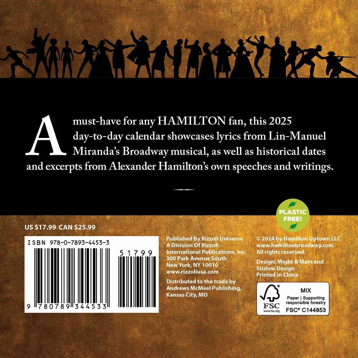Hamilton 2025 Day-to-Day Calendar: An American Musical