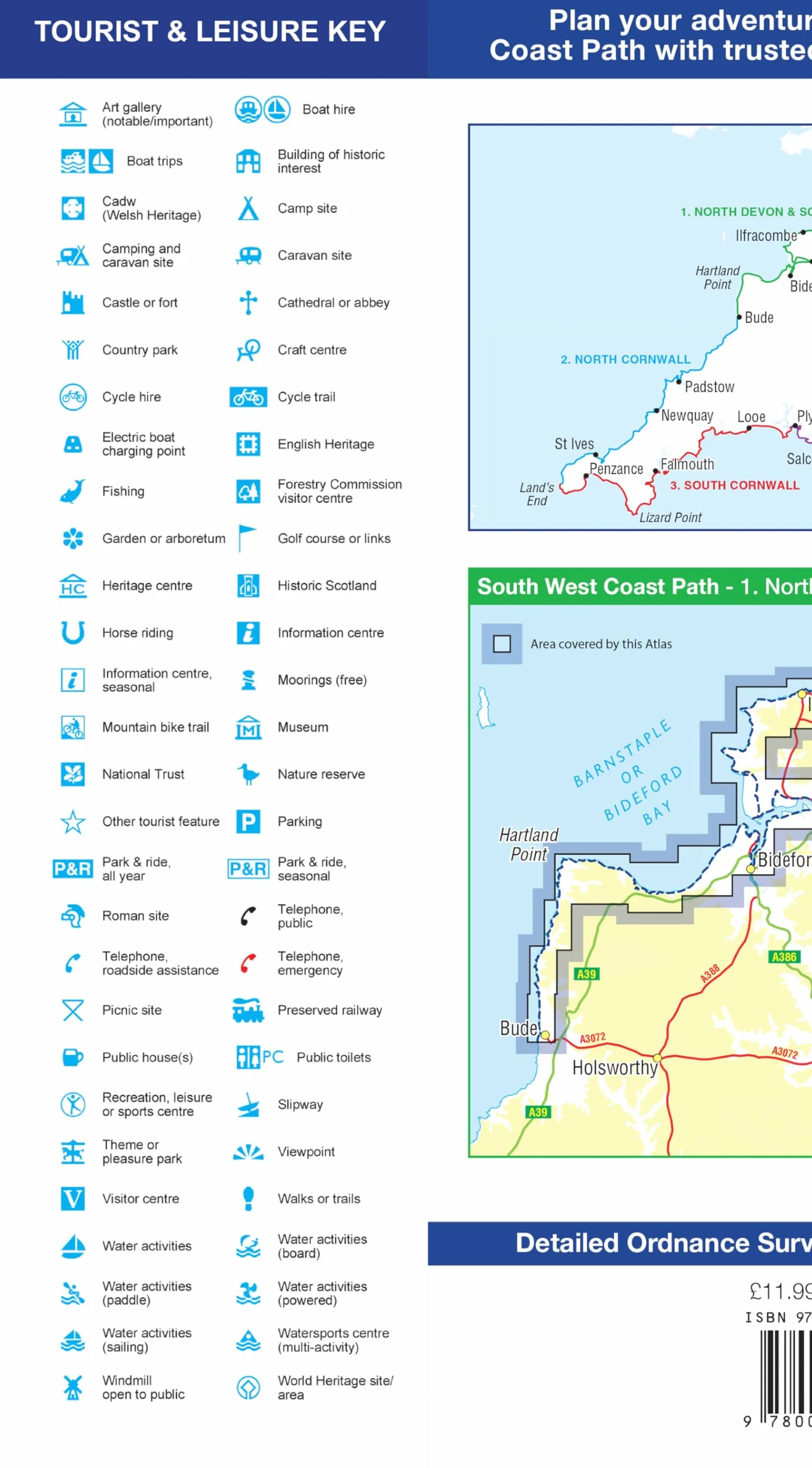 South West Coast Path 1 – North Devon & Somerset: with Ordnance Survey mapping