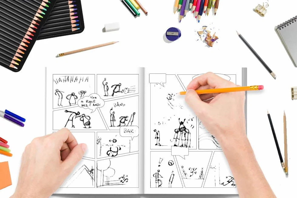 Create Your Own Comic Book: 100 Blank Comic Book Templates for Adults, Teens & Kids: Unicorn Cover 2834