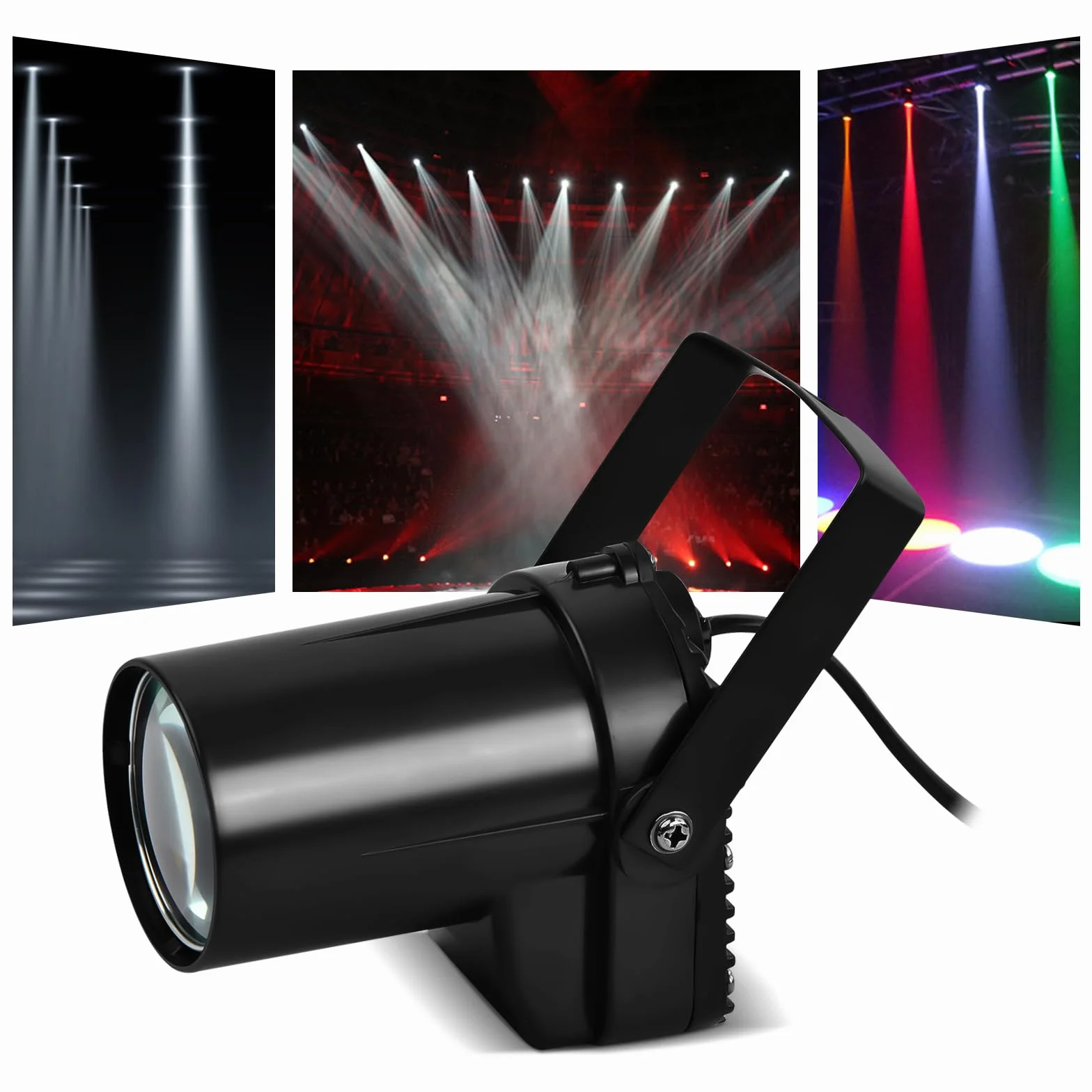 Jinlaili 5 W LED Pin Spot Light do lustra, oświetlenie dyskotekowe, białe reflektory sceniczne, reflektory sceniczne z lustrem kulowym, reflektory LED do dyskoteki, do KTV, baru, klubu, imprezy