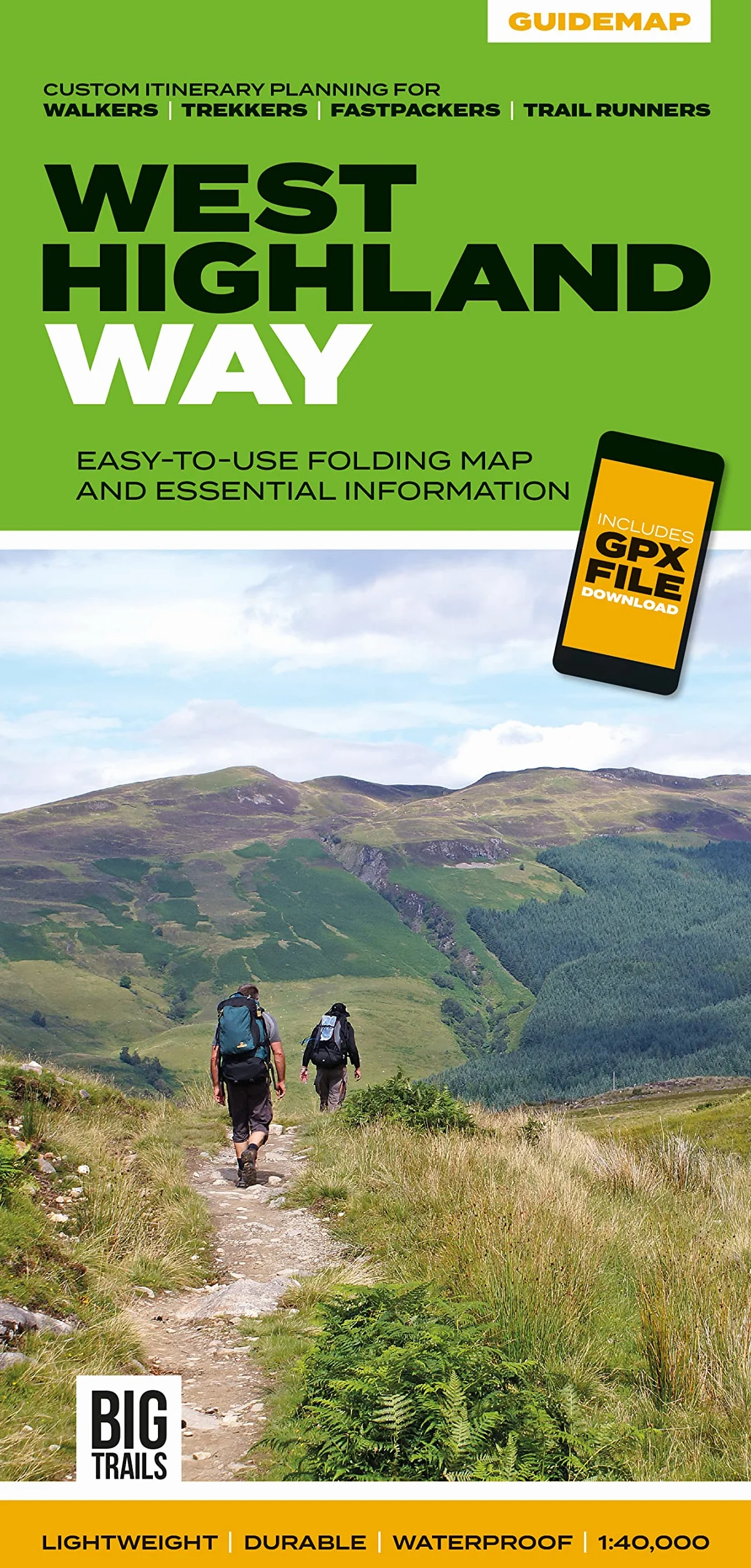 West Highland Way: Easy-to-use folding map and essential information, with custom itinerary planning for walkers, trekkers, fastpackers and trail runners: 4