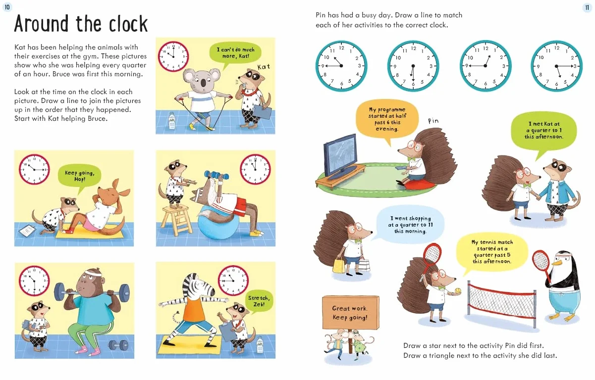 Usborne Workbooks Telling the Time 7-8