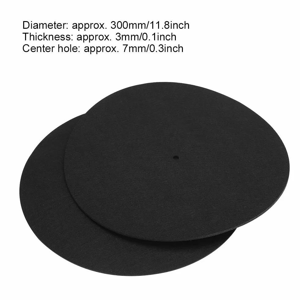 2 szt. 30 cm miękki filc gramofon gramofon mata antypoślizgowa antystatyczna podkładka do nagrywania, ultracienka antystatyczna winylowa gramofon ochronny