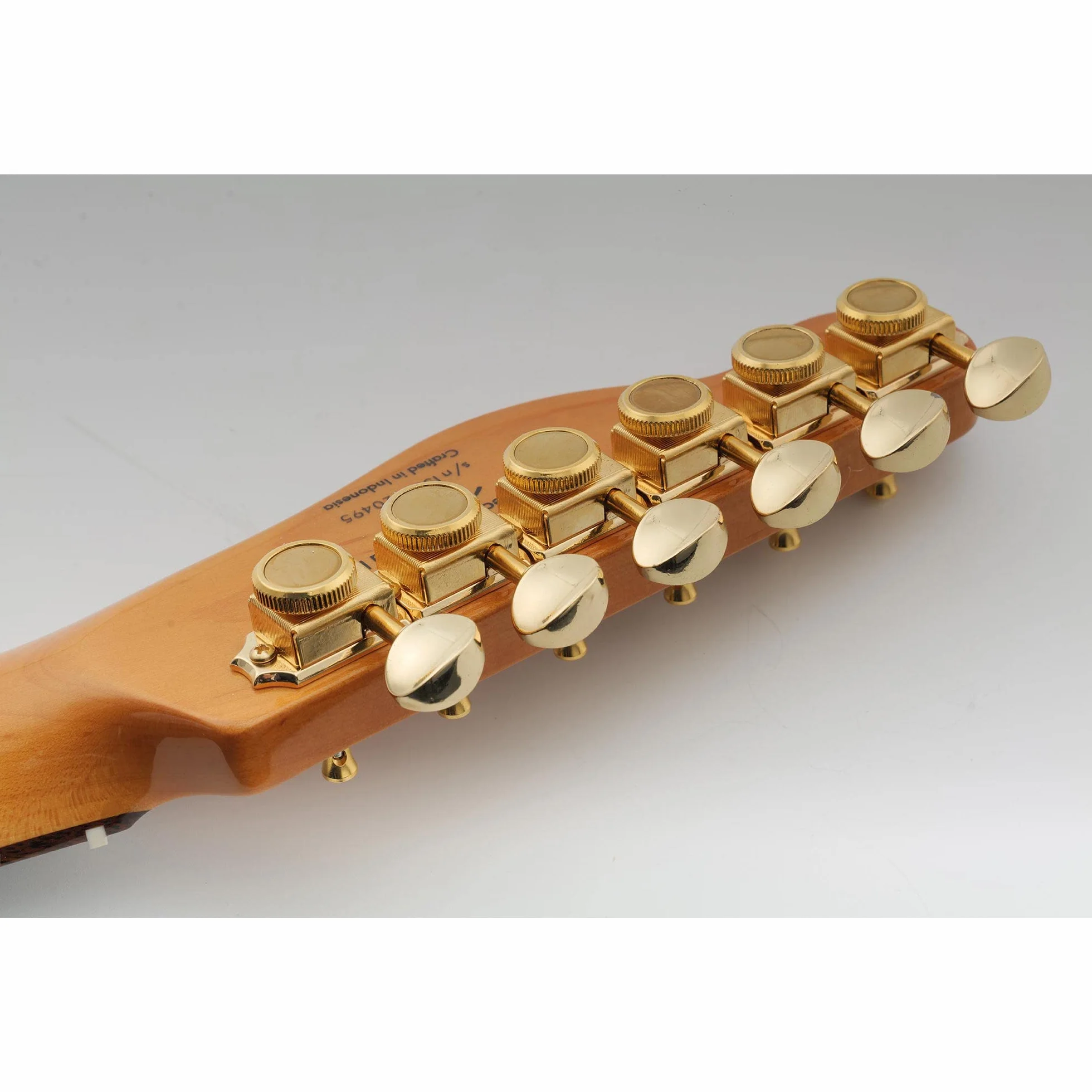 Musiclily Pro 6 w linii Vintage Tunery Blokujące Gitaryowe Klucze Blokowane Kołki do Strojenia do Gitary Elektrycznej Squier Classic Vibe Strat Tele, Złoty Owalny Główki