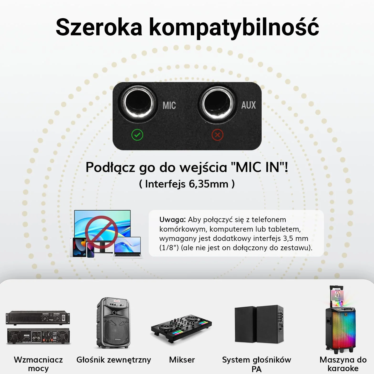 System mikrofonów bezprzewodowych TONOR, 4x5-kanałowy bezprzewodowy ręczny mikrofon dynamiczny z odbiornikiem, zasięg 60 M UHF, mikrofony ze stabilną transmisją sygnału do karaoke, śpiewania, wesela