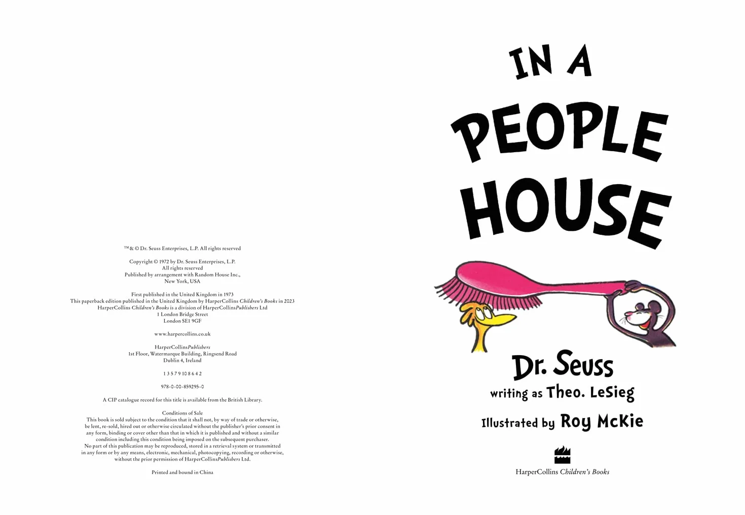 In a People House: Join Dr. Seuss in this brilliant classic illustrated kid’s book to learn about everyday things!