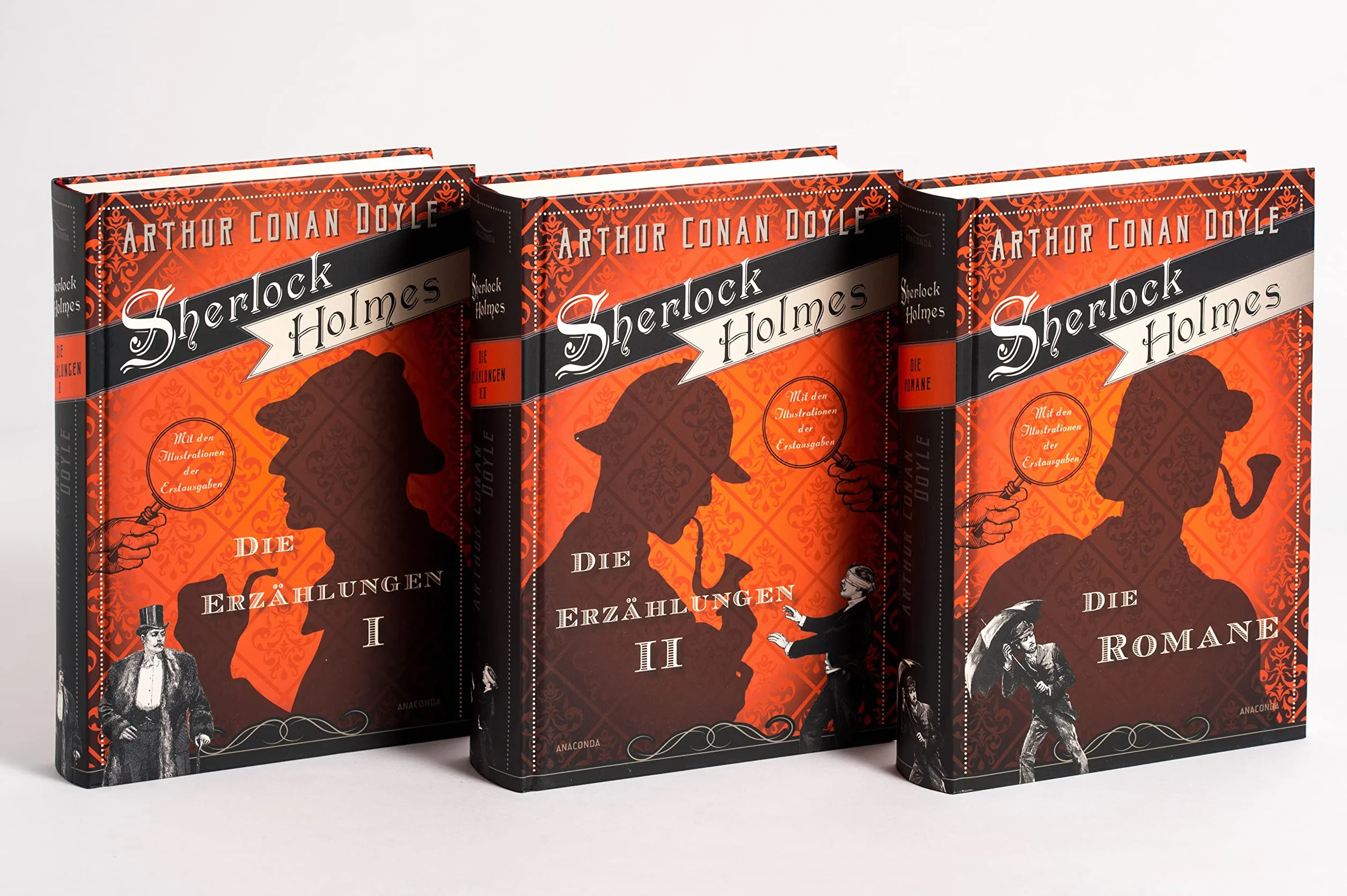 Sherlock Holmes - Sämtliche Werke in 3 Bänden (Die Erzählungen I, Die Erzählungen II, Die Romane) (3 Bände im Schuber)