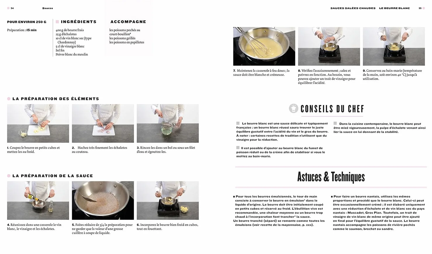 Sauces, Leçons en pas à pas