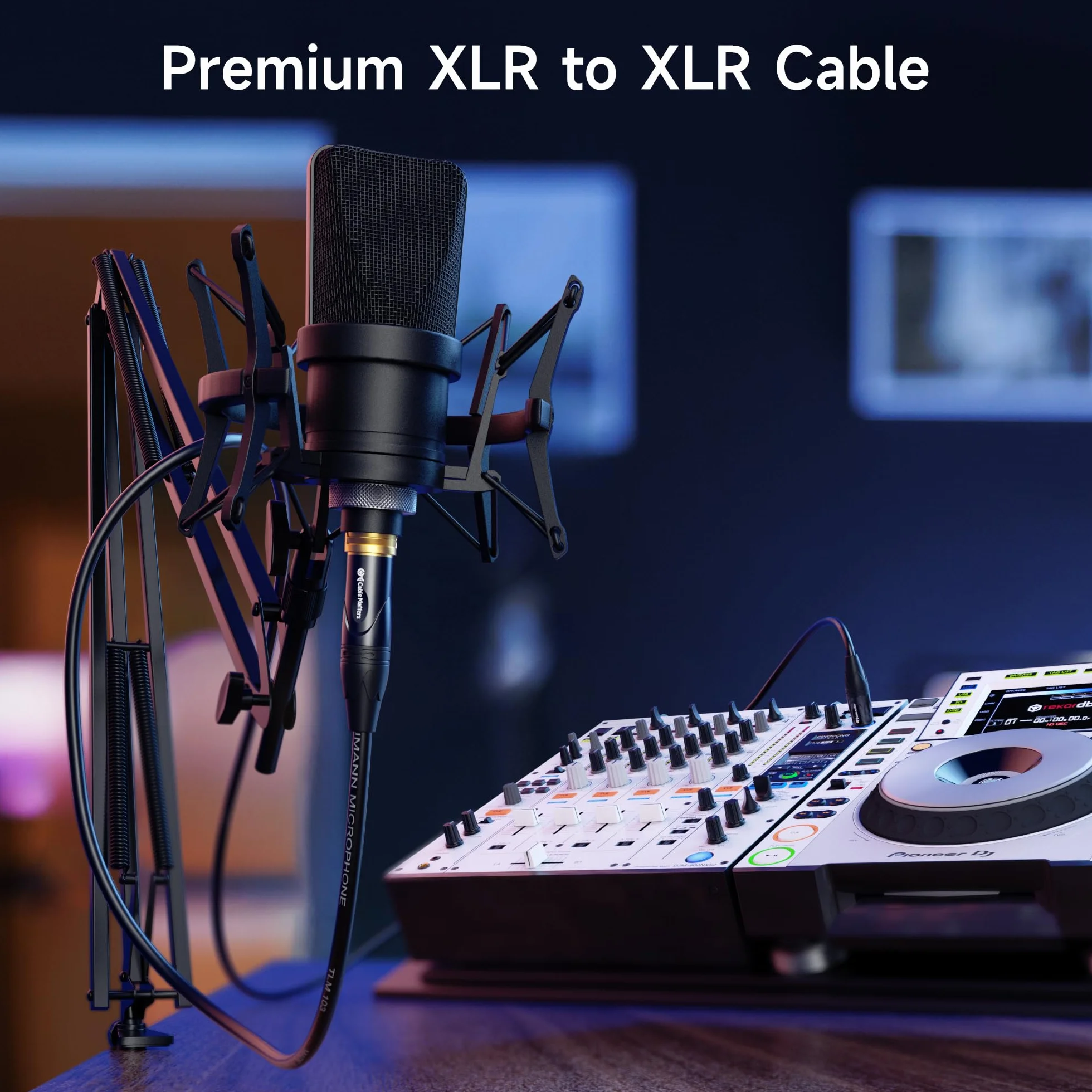 Cable Matters Zestaw 2 kabli mikrofonowych Premium XLR, 0,3 m, kabel mikrofonowy