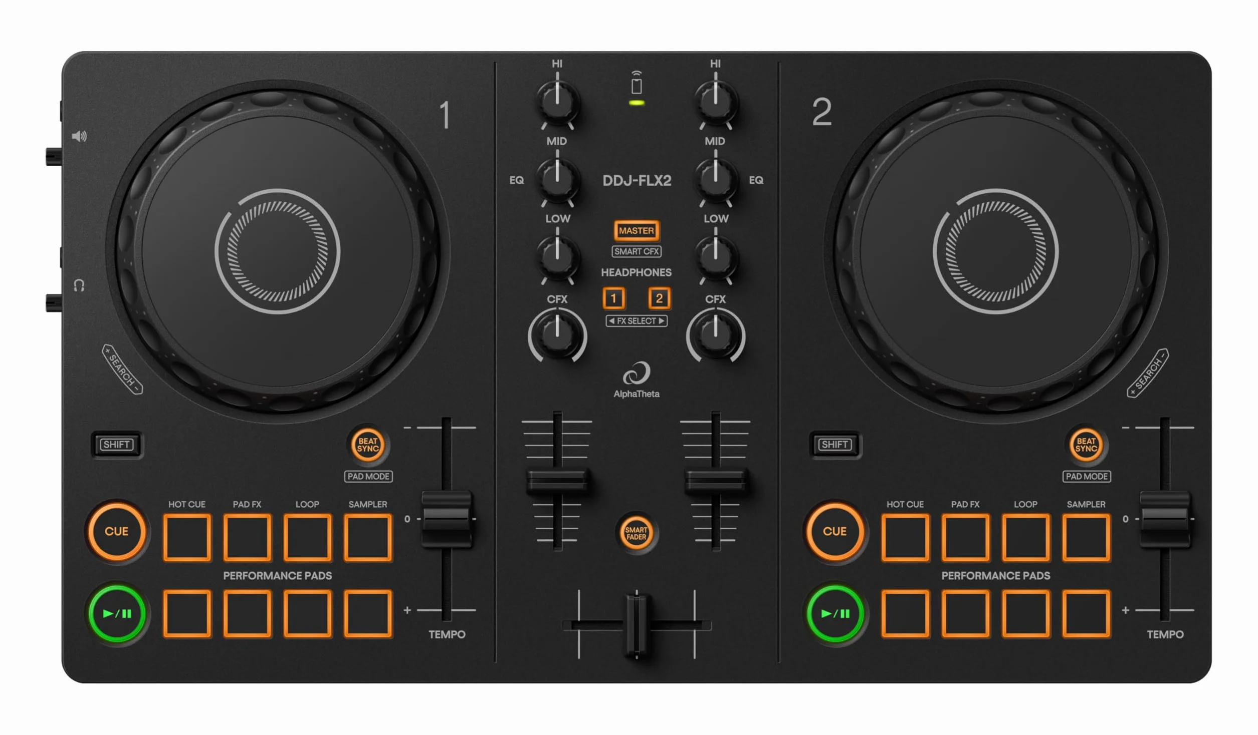 AlphaTheta DDJ-FLX2 Control ladora DJ 2 Canales