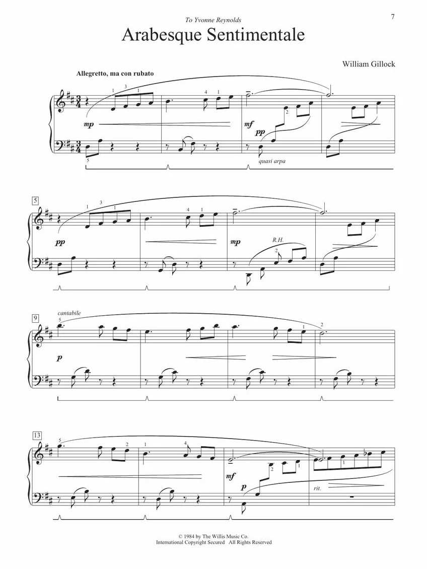 William gillock recital collection piano: National Federation of Music Clubs 2024-2028 Selection