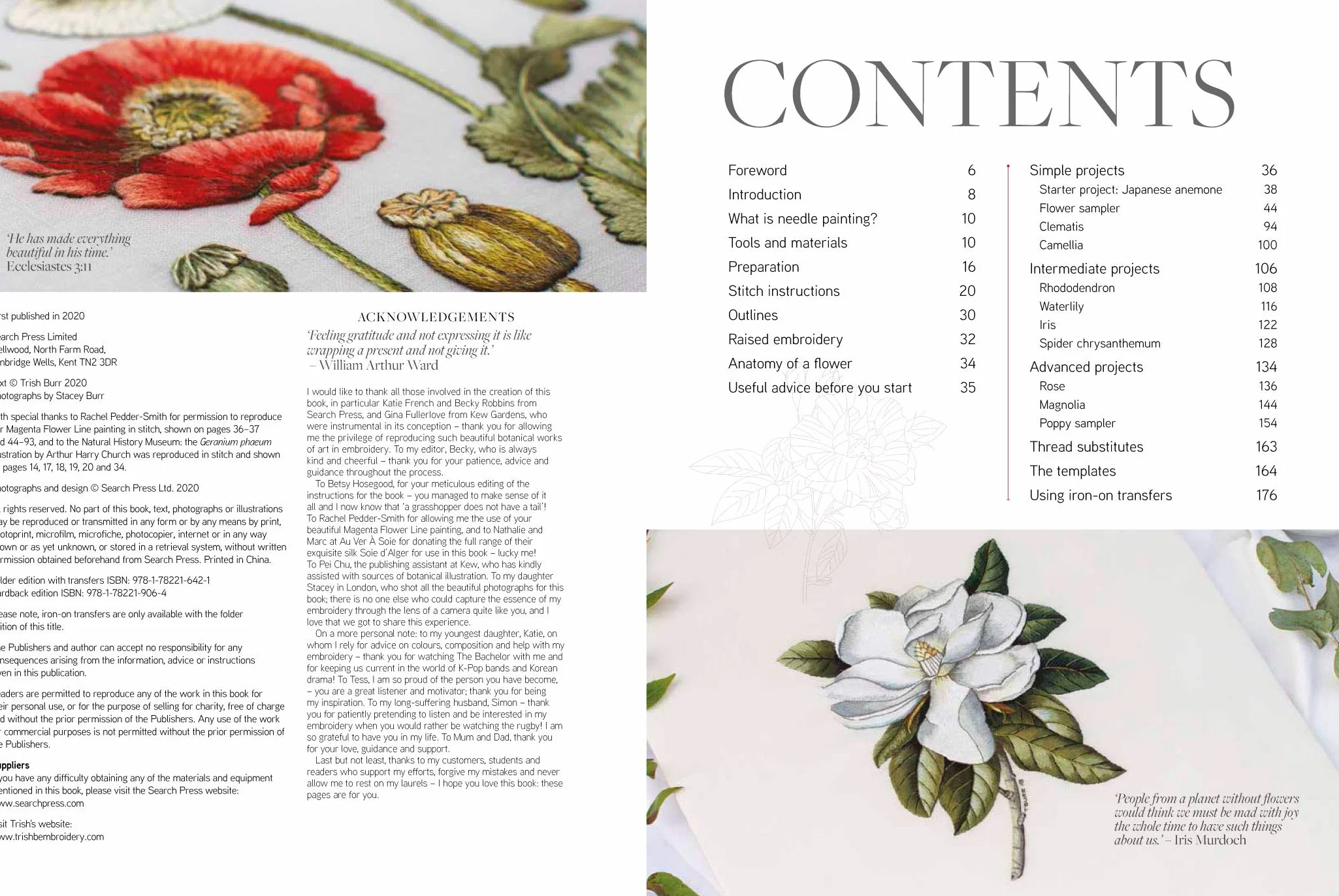 The Kew Book of Embroidered Flowers: 11 Inspiring Projects with Reusable Iron-On Transfers
