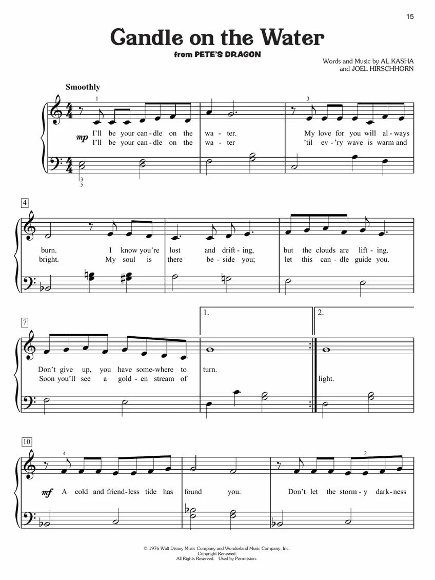 Disney Songs for Kids - Easy Piano Songbook: 20 Favorites Arranged for Easy Piano