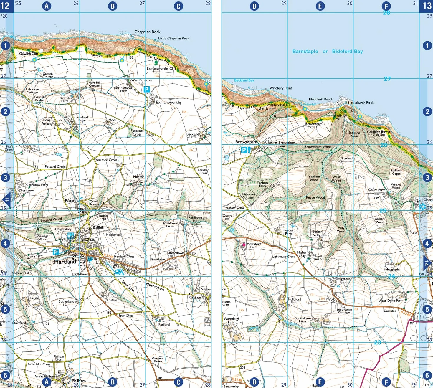 South West Coast Path 1 – North Devon & Somerset: with Ordnance Survey mapping