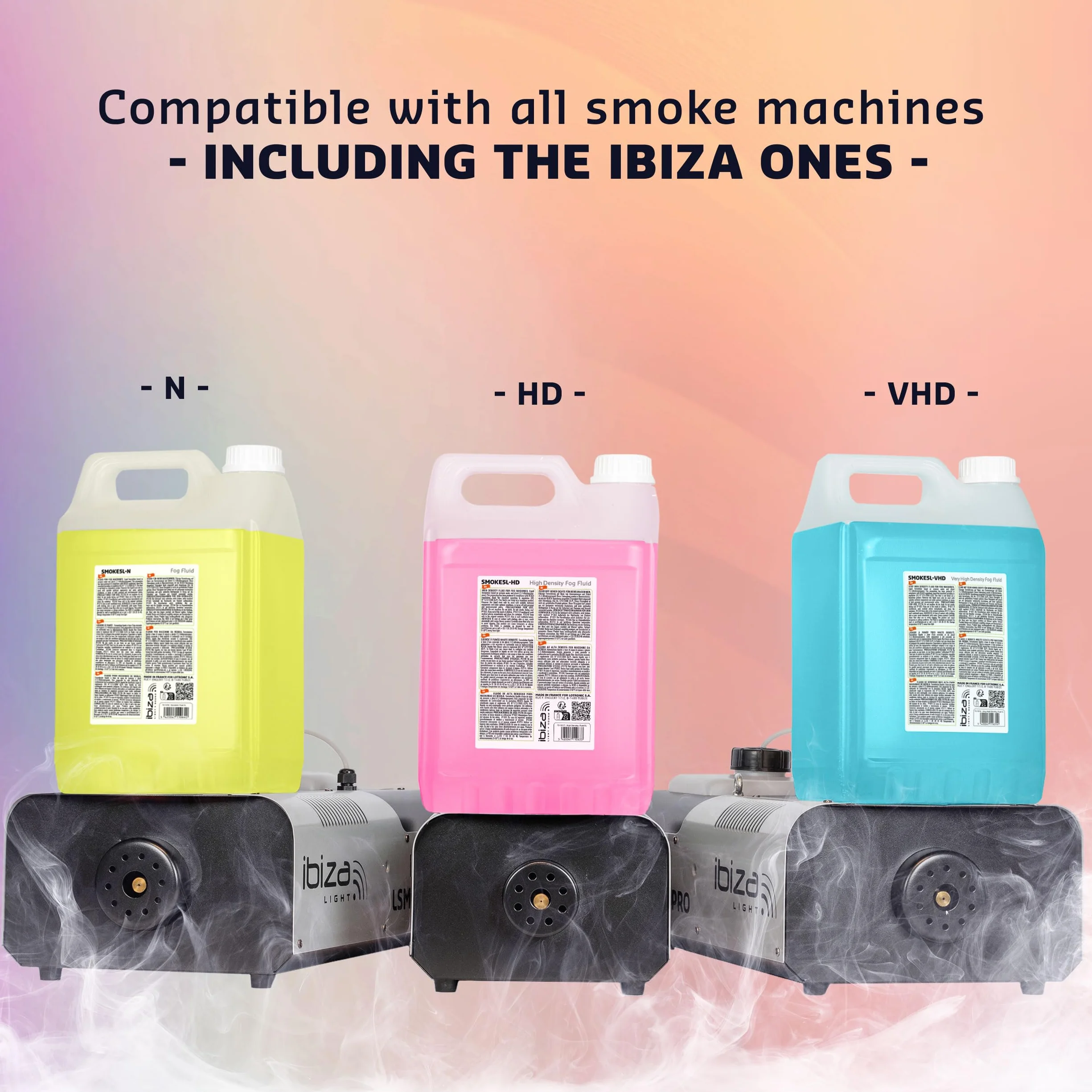 Ibiza - SMOKE5L-HD - Płyn do maszyn do dymu o wysokiej gęstości - 5 litrów