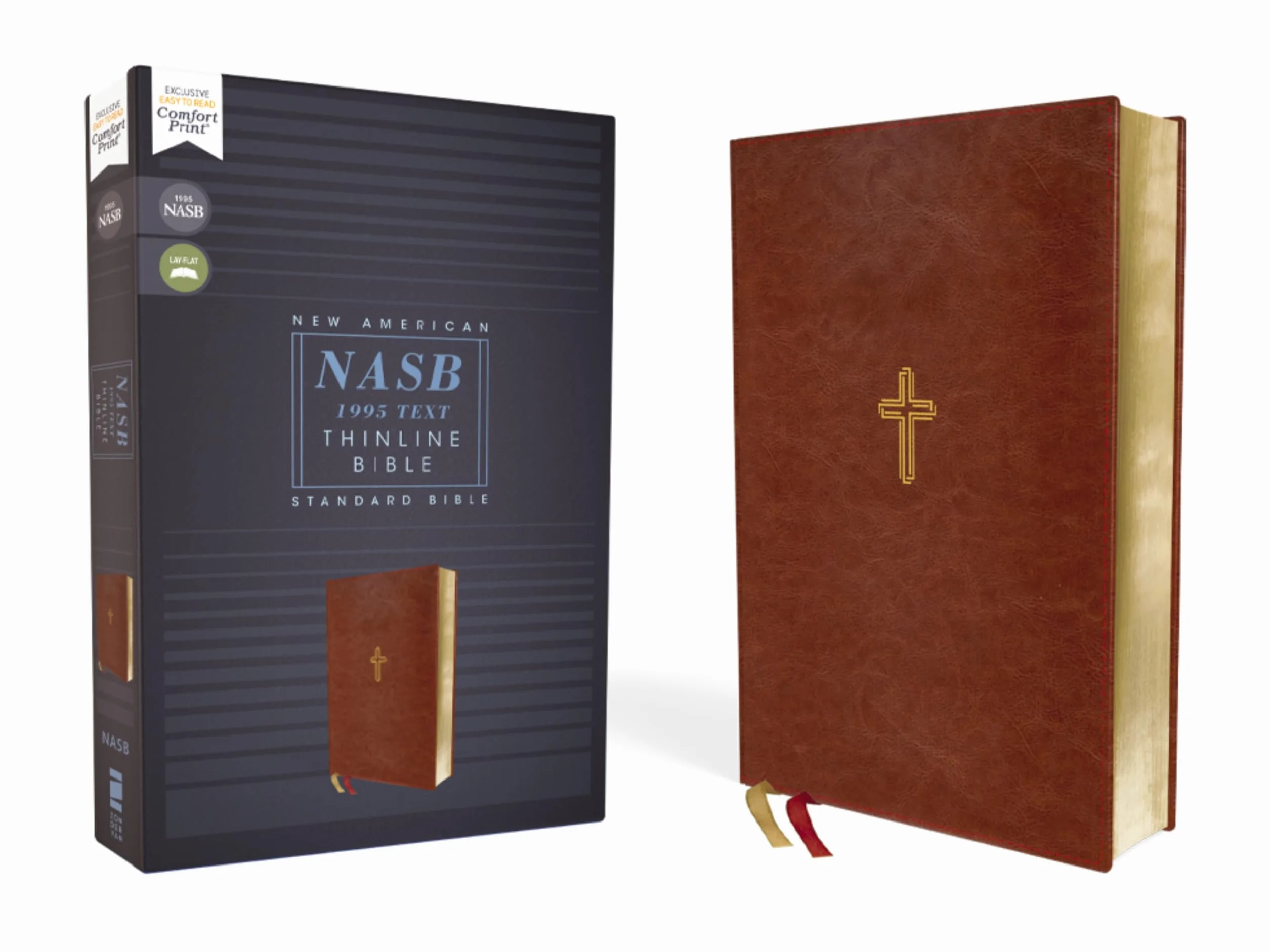 Nasb, Thinline Bible, Leathersoft, Brown, Red Letter Edition, 1995 Text, Comfort Print: New American Standard Bible, Thinline Bible, Leathersoft, Brown, Comfort Print, Red Letter Edition, 1995 Text