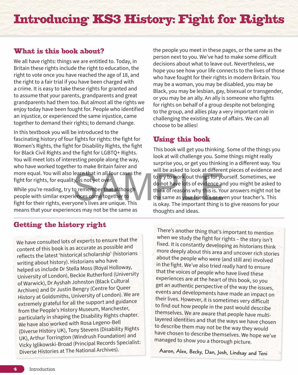 KS3 Depth Studies: Fight for Rights in Modern Britain Student Book