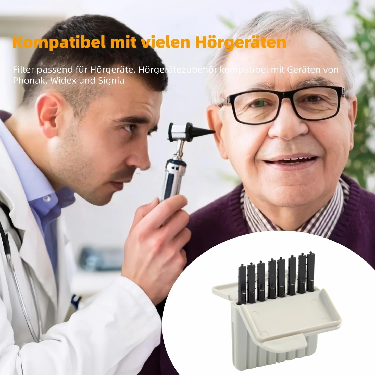 CeruSafe filtr cerumowy, 2 sztuki w opakowaniu/16 sztuk, filtr cerumowy do aparatów słuchowych, akcesoria kompatybilne z urządzeniami CeruStop, Phonak, Widex & Signia