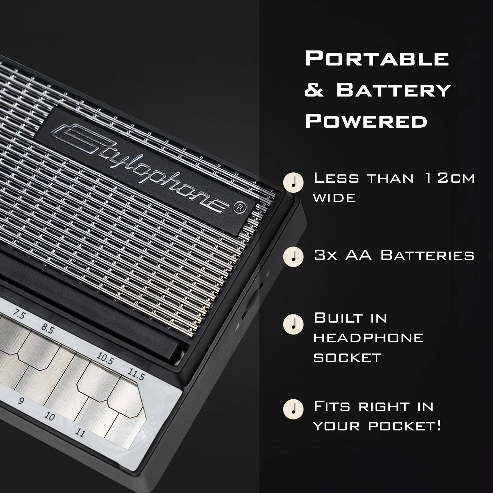 Stylophone Syntezator, Czarny, H6, W12, D22cm
