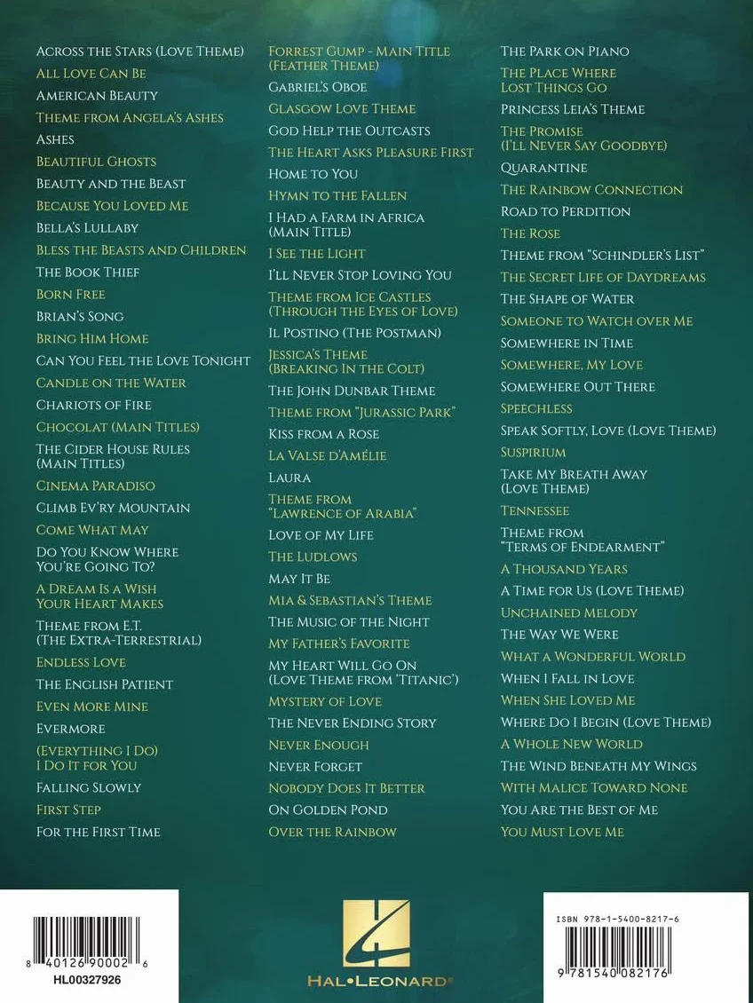 100 Most Beautiful Movie Songs Piano/Vocal/Guitar Songbook Sheet Music for Iconic Film Themes Easy Arrangements for All Skill Levels Popular Movie Music
