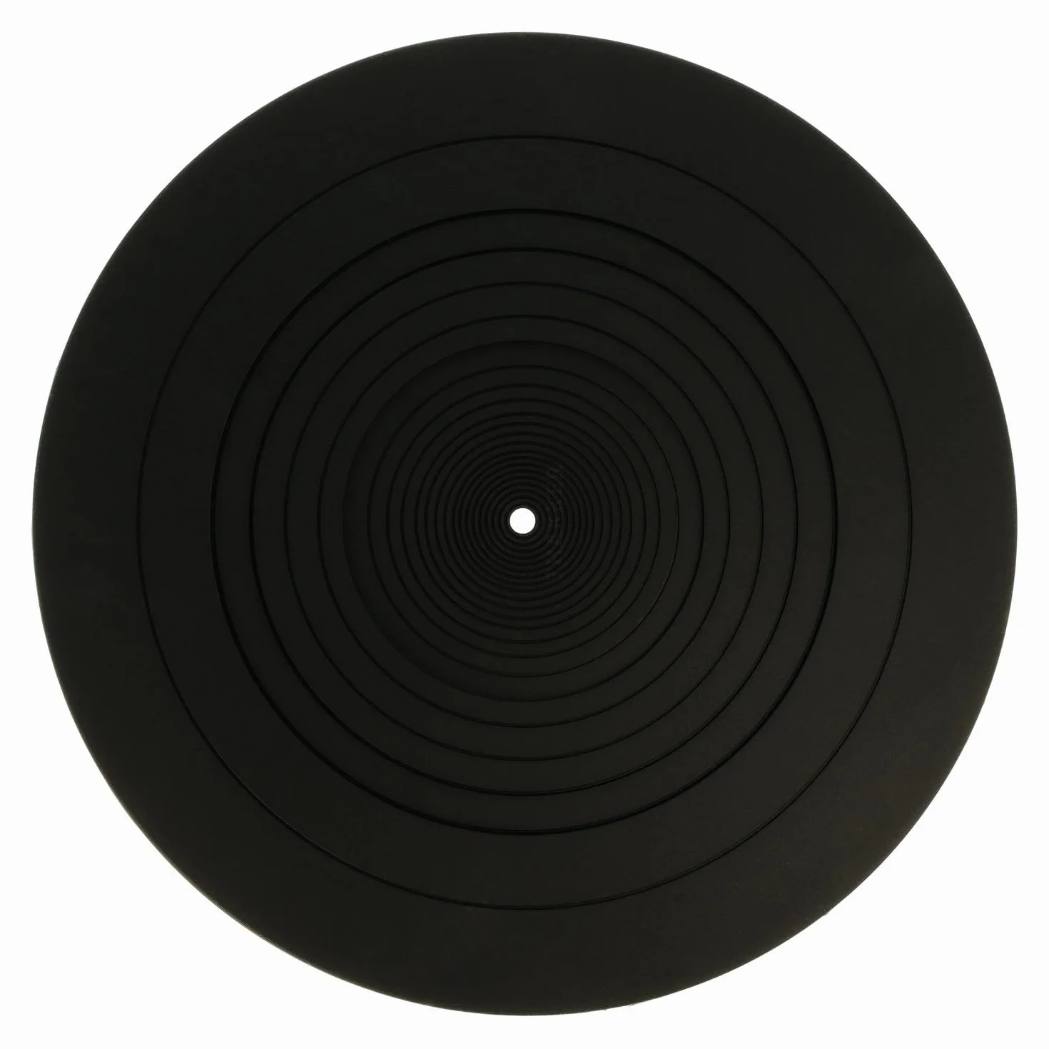 THAKKER Mata silikonowa – antystatyczna silikonowa mata gramofonowa, czarna, grubość 3 mm | średnica 298 mm | do gramofonu 12'