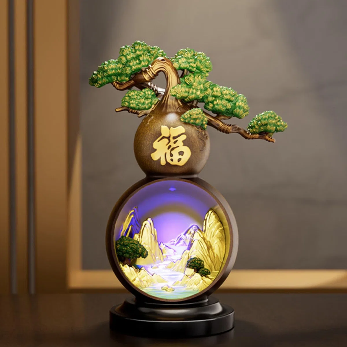 Feng Shui Bogactwo Wu Lou Hu Lu Tykwa Chińska Powodzenia na szczęście Fortuna Zdrowie Sukces Tykwa Kolekcjonerski Amulet Ozdoby dla przyjaciół Rodziny Kochankowie,Gold