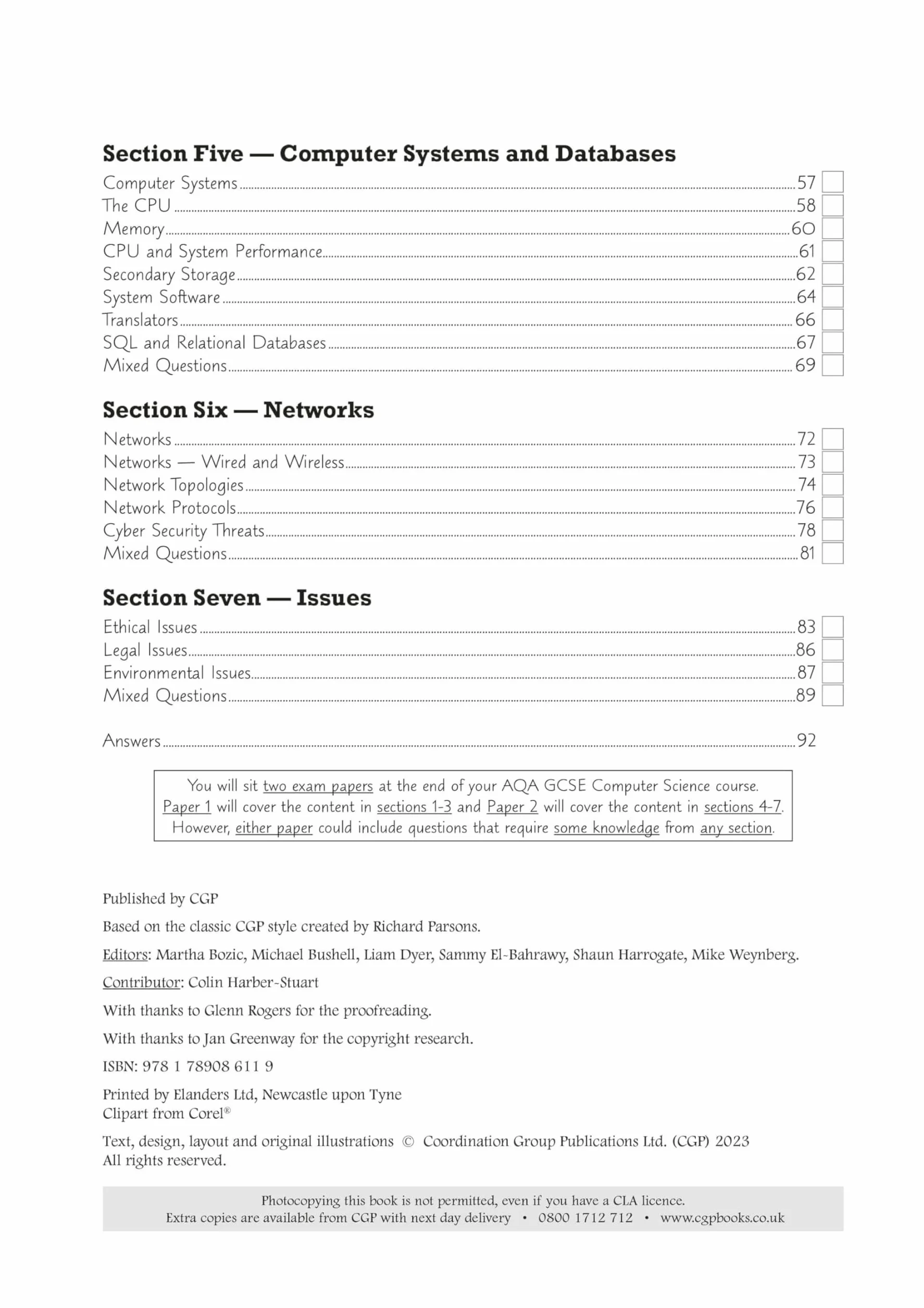 GCSE Computer Science AQA Exam Practice Workbook includes answers
