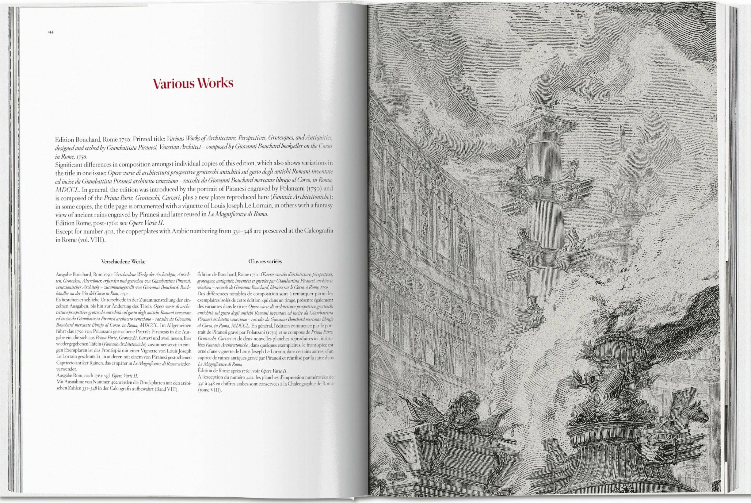 Giiovanni Battista Piranesi: Catalogue raisonné des eaux-fortes: The Complete Etchings