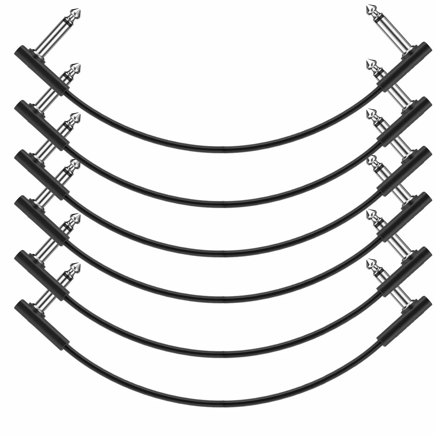 Donner 30CM kabel do gitary czarny 6-pak