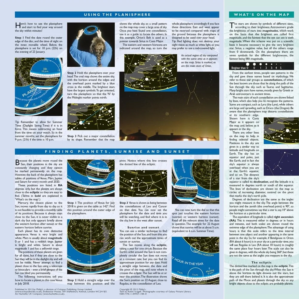 Philip's Planisphere (Latitude 51.5 North): For use in Britain and Ireland, Northern Europe, Northern USA and Canada