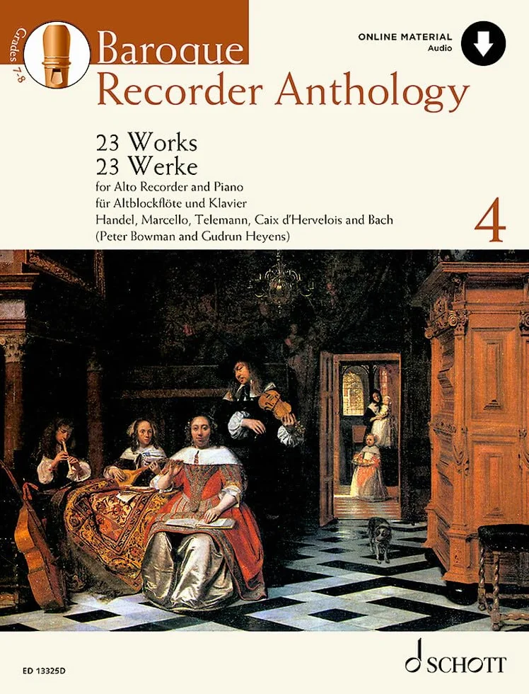 Baroque Recorder Anthology, Vol. 4 - 23 Works for Alto Recorder and Piano with Access to Online Audio: 23 Œuvres pour flûte à bec alto avec accompagnement de piano. Vol. 4. treble recorder and piano.