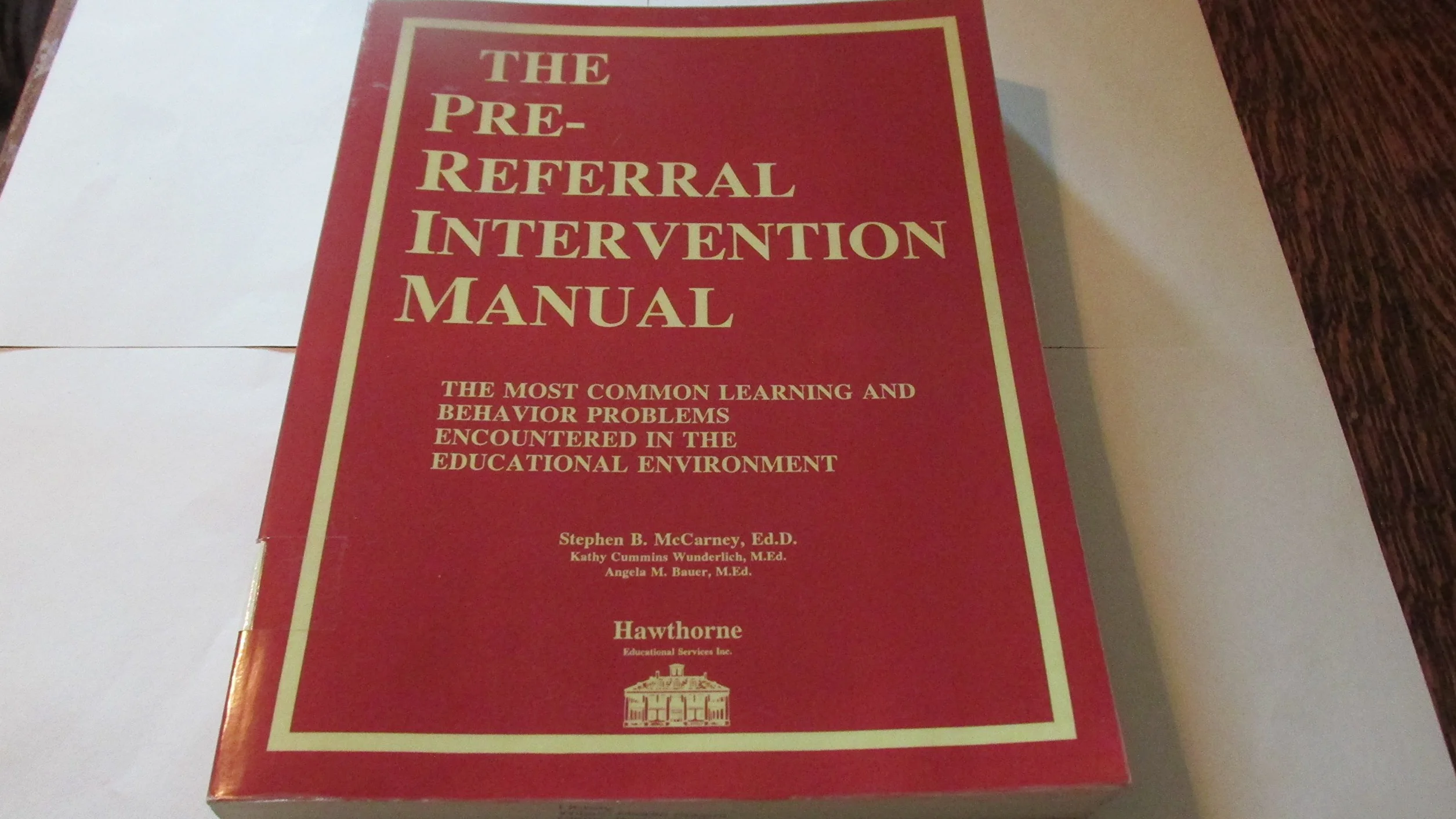 Pre-Referral Intervention Manual
