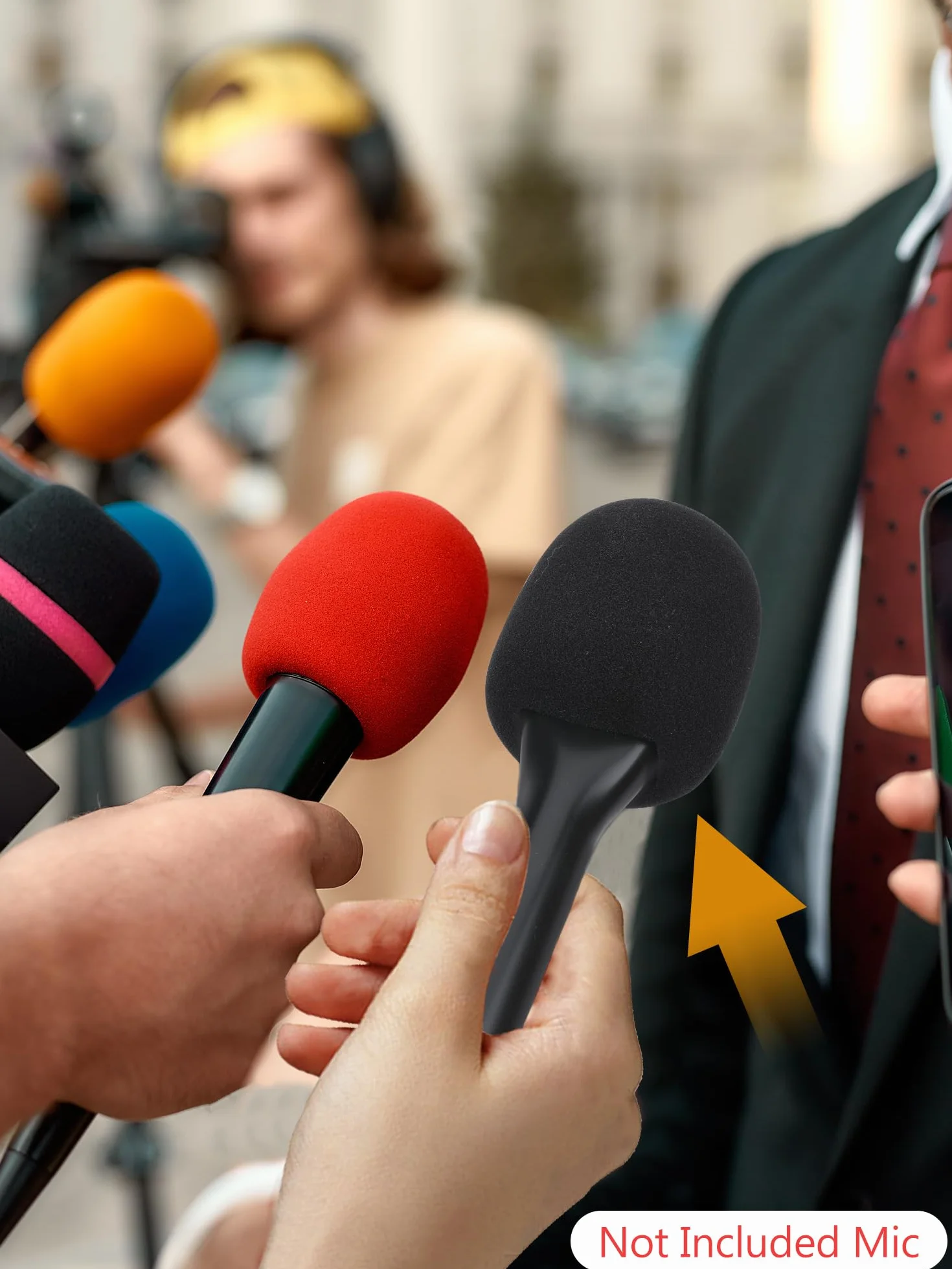 YOUSHARES mikrofon do wywiadu - uniwersalny ręczny wywiad Go do mikrofonu bezprzewodowego