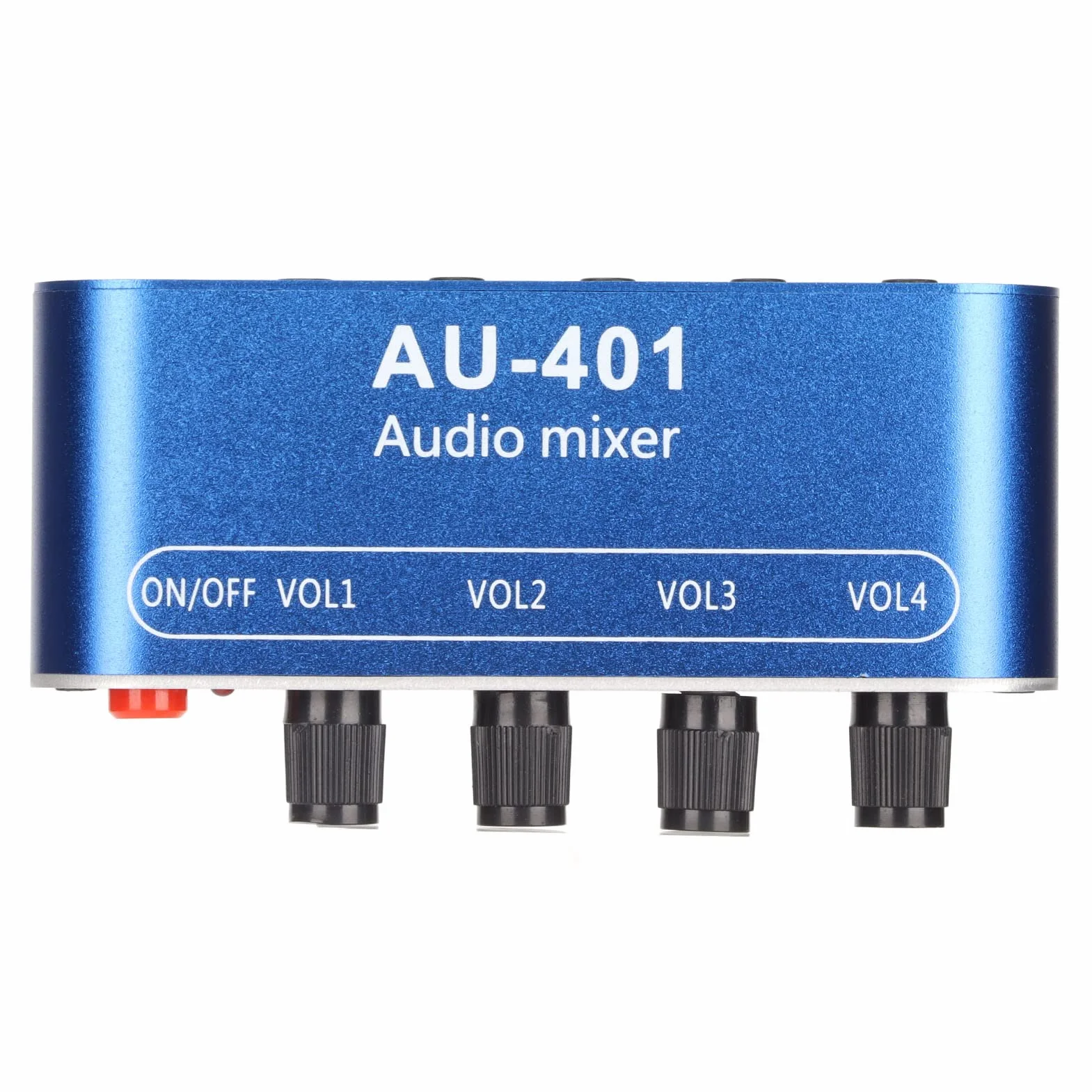 Mini Mikser Audio Stereo 4 w 1, DC 5 V-12 V 3,5 Mm DIY Zestaw Słuchawkowy z Selektorem Dźwięku, Niezależna Tablica Kontrolna, na Scenę Klubów Barów. Niebieski