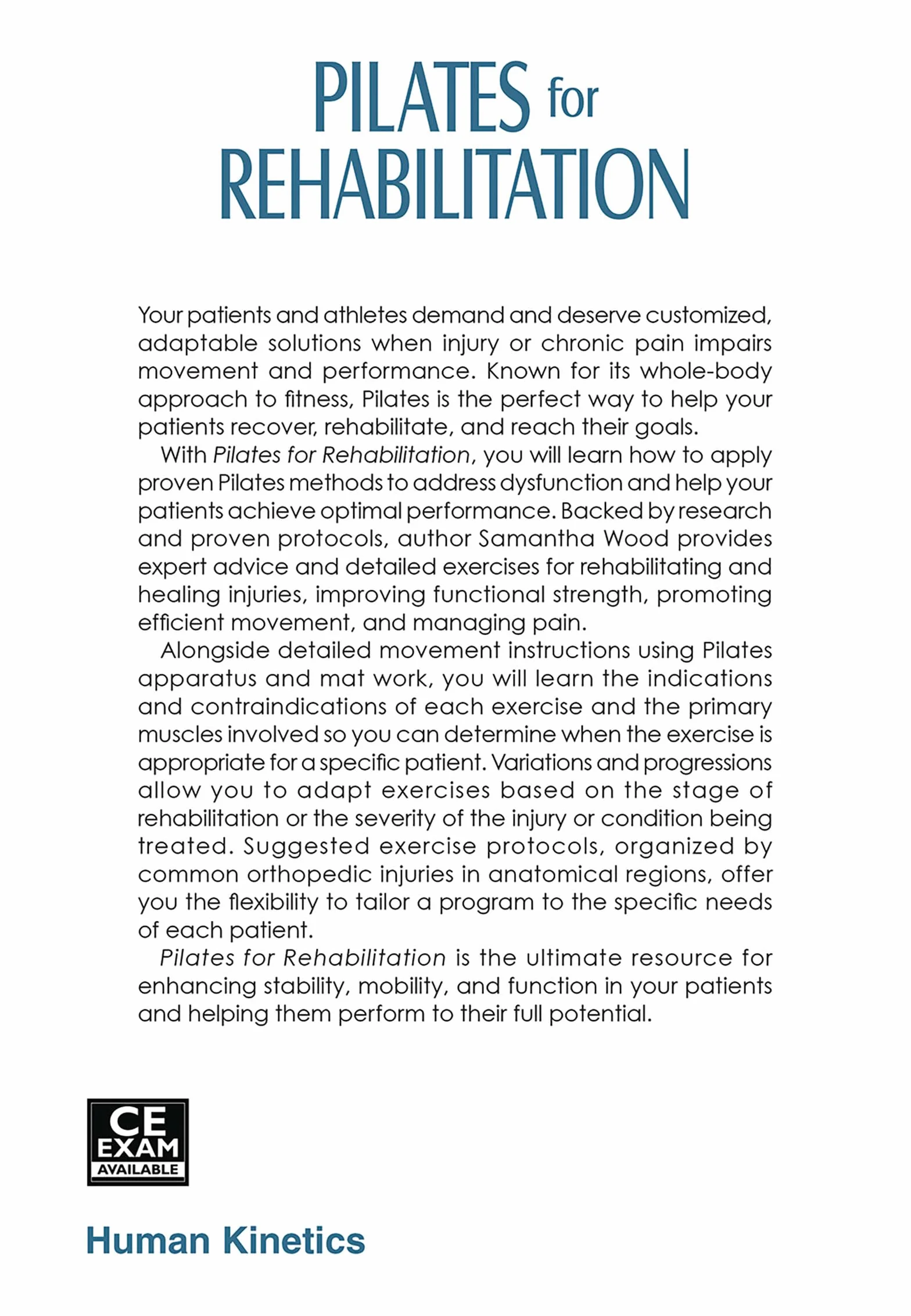 Pilates for Rehabilitation