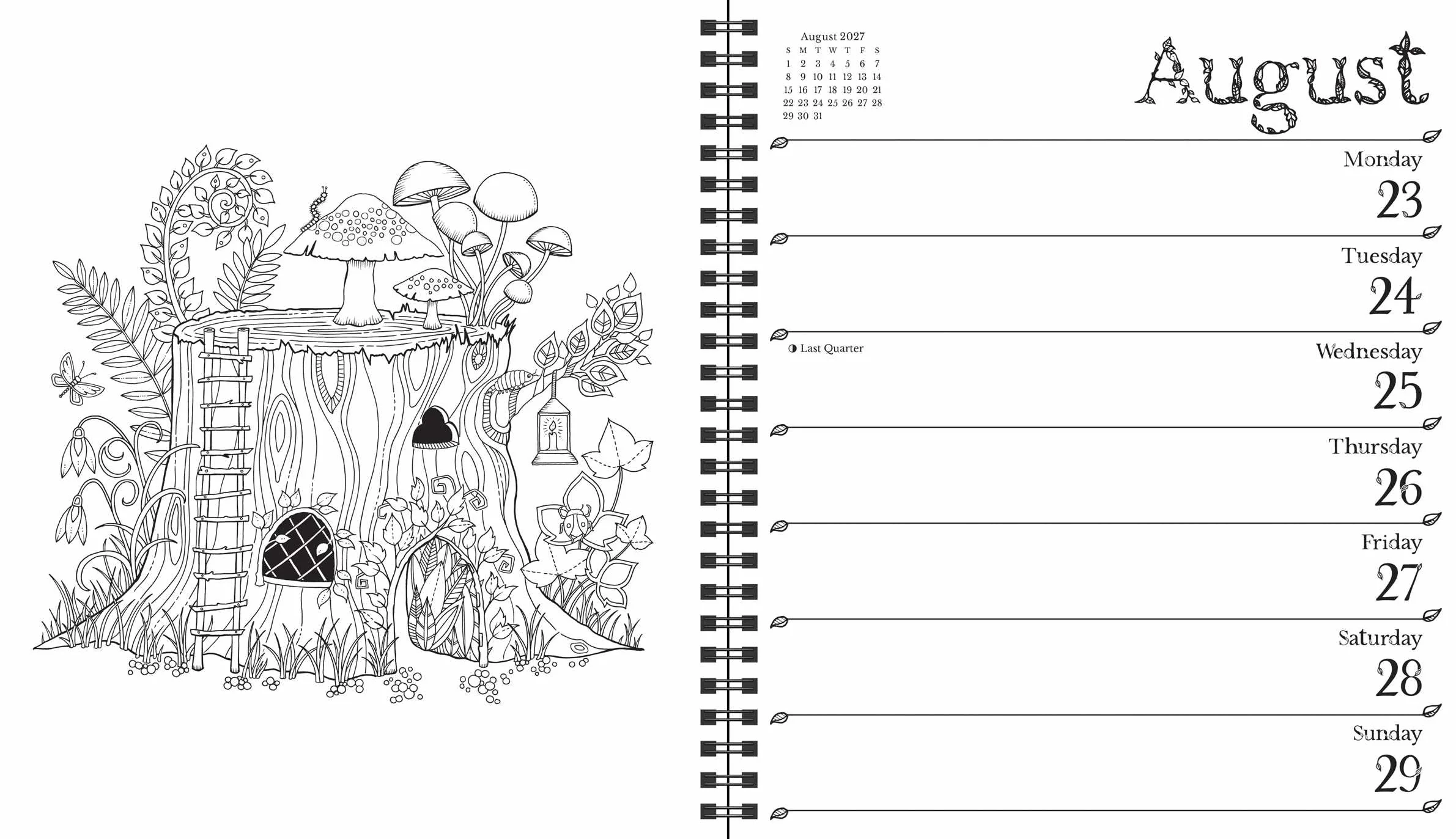 Johanna Basford 2027 Weekly Coloring Calendar