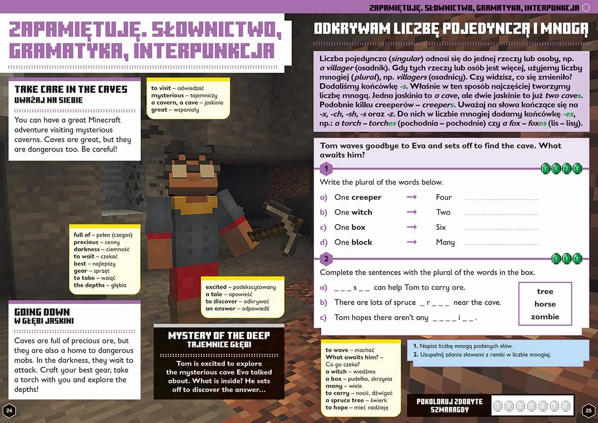 Minecraft. Język angielski. Megazadania 7+