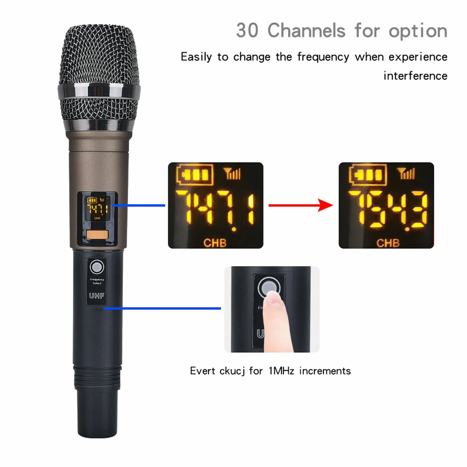 4-kanałowy Mały Mikser Bluetooth Audio z 2 Mikrofonami Bezprzewodowymi - Procesor Stereo do Transmisji na żywo
