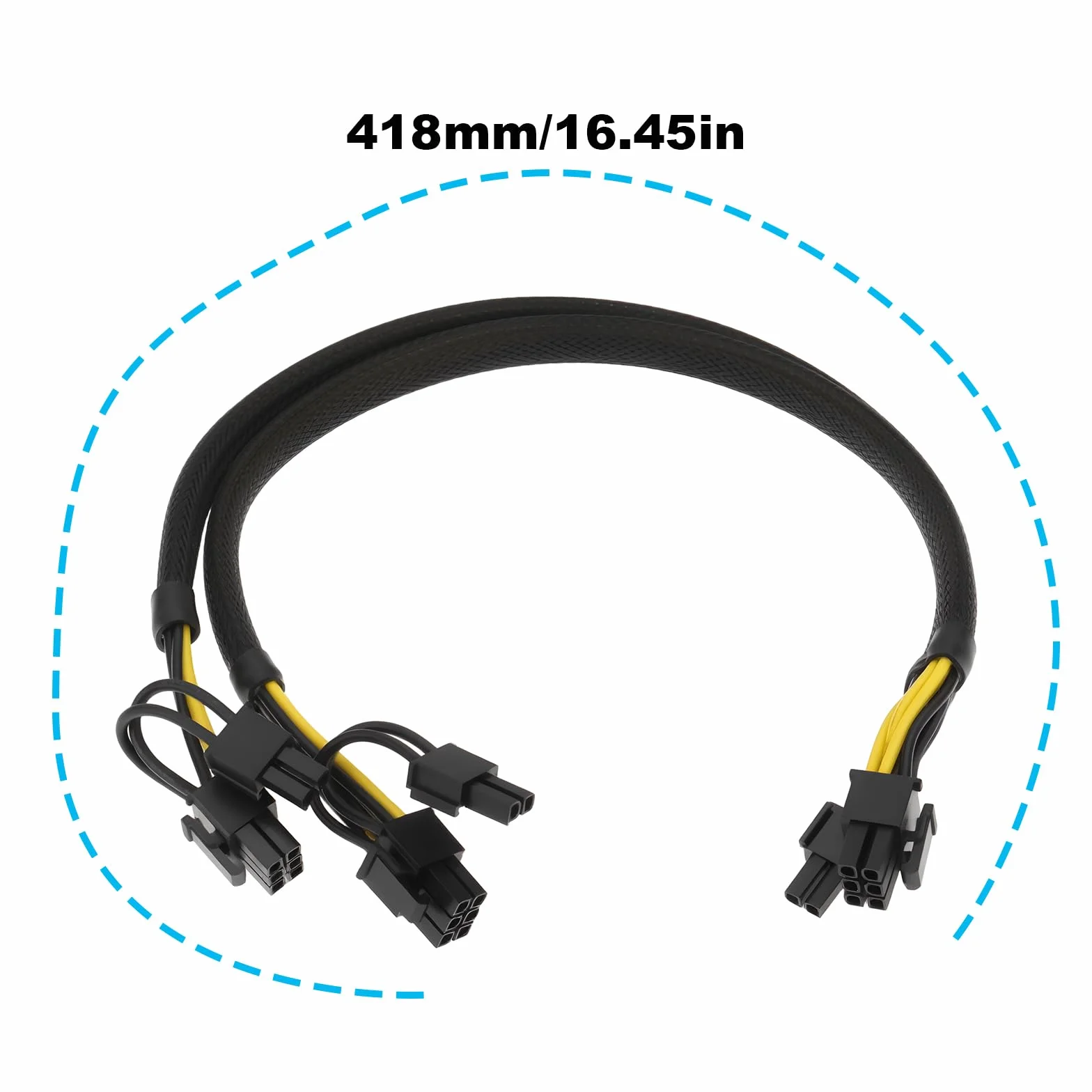 The Lord of the Tools Kabel zasilający karty graficznej GPU 8-pinowy na podwójny 8-pinowy 6+2-pinowy N08NH 9H6FV kompatybilny z Dell R720 R720XD R730