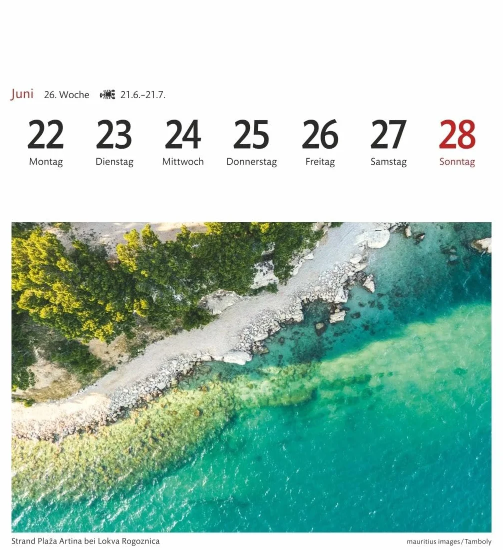 Kroatien Sehnsuchtskalender 2026 - Wochenkalender mit 53 Postkarten: Malerische Orte und die schönsten Landschaften Kroatiens im ... Reise-Kalender zum Aufstellen oder Aufhängen