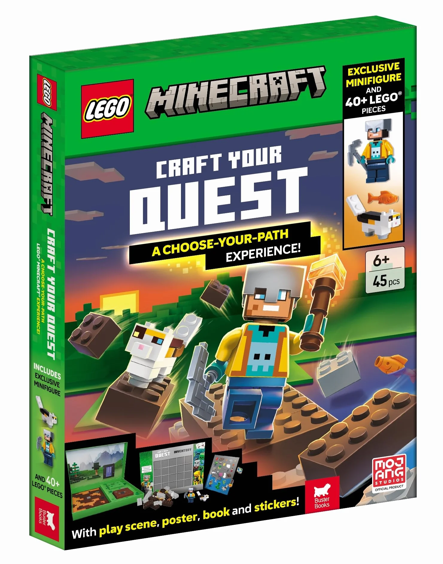 LEGO® Minecraft™: Craft Your Quest – A Choose-Your-Path Experience (with exclusive minifigure, LEGO pieces, play scene, poster, book and stickers)