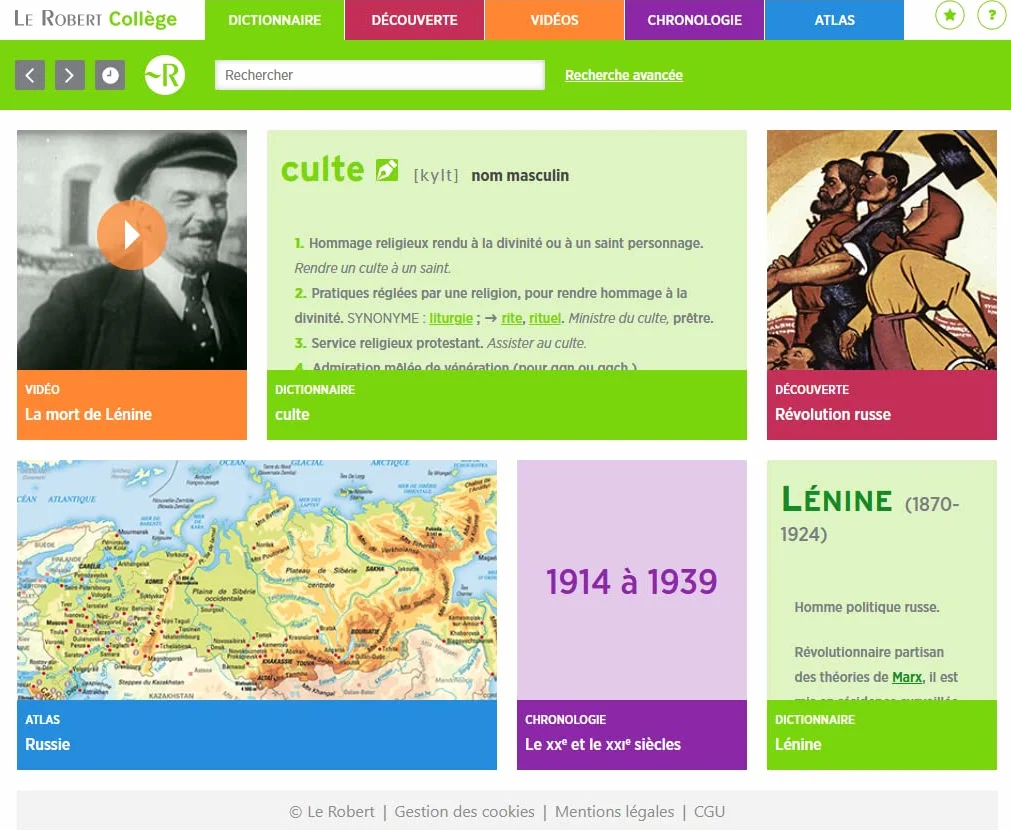 Dictionnaire Le Robert collège et son dictionnaire en ligne - 11/15 ans - 6e-5e-4e-3e: Avec 1 carte numérique